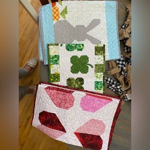Homemade quilted table runners